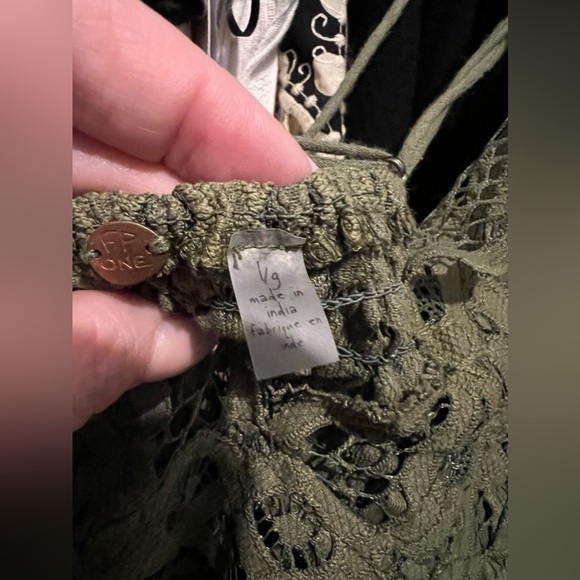 🌿 Intimately Free People Adella Cami in Olive Sparrow Green | Size Large (L) - Picture 7 of 10